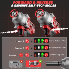 Cordless impact Wrench 1/2 inch for Milwaukee 18v Battery, 750FT-LBS (1000N.m) Brushless Electric Impact Gun Includes LED Work Light with 6 Sockets, High Torque Impact Driver, Bare Tool Only