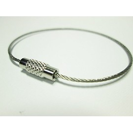 Freell Stainless Steel Wire Rings, Set of 50 (Sold as a Set: 3, 5, 10, 20, 50, 100 pieces), Wire Rings, Screw Type, Key Management, DIY, Bag Keychains, etc