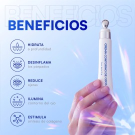 Mist Jewel Crema Contorno Ojos Arrugas Bolsas Ojeras Obscuras Cafeína Ácido Hialurónico Esferas Hidratantes 20g
