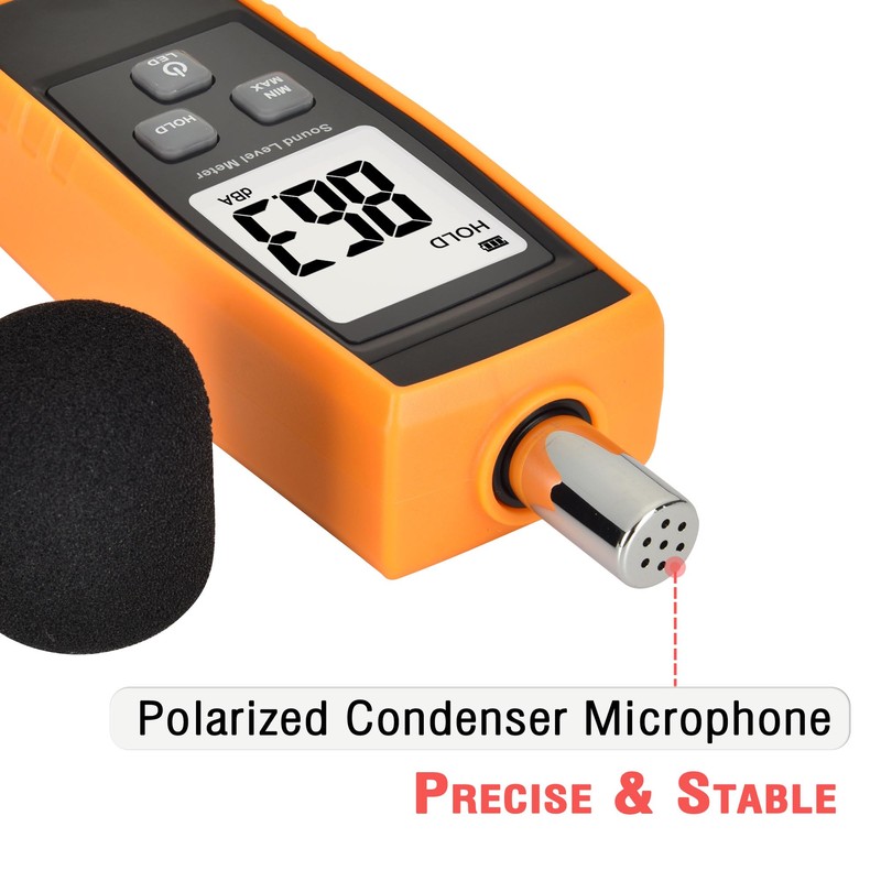 Hand-Held Sound Level Meter,V·RESOURCING 30~130 dB Decibel Noise Measurement Tester