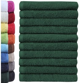 NatureMark Pack of 10 Face Cloths 100 % Cotton Terry Cloth Soap Cloths Size 30 x 30 cm Terry Cloth Flannels in Pack of 10