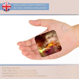 Destination Vinyl ltd Fridge Magnet - Colourful Storm Art Smoke Ink Effect for Office, Cabinet and Whiteboard, Magnetic Stickers, 44680