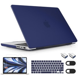 Mektron for M4 MacBook Pro 14-inch Case 2024 A3112 A3401 A3185 Compatible with 2023 M3 A2918 A2992 M2 A2779 2021 M1 A2442 Pro/Max Cover for Mac Pro 14" with Retina XDR Display, Navy Blue