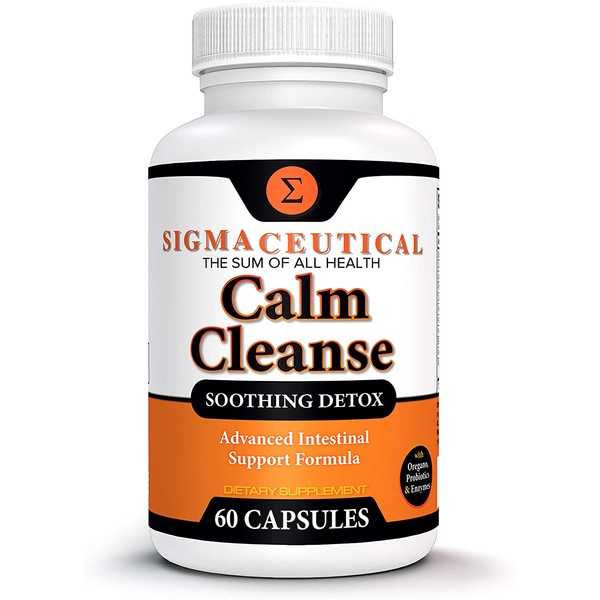 Calm Cleanse Detox Support - Oral Overgrowth Treatment for Adults - Non-GMO Oral Detox Medicine and White Tongue Treatment – Mouth Overgrowth Treatment - 60 Capsules