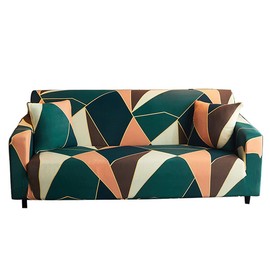 MIDODO Printed Couch Cover Stretch Sofa Covers Patterned Loveseat Slipcovers for 2 Seater Cushion Couch Love Seat Set (LJJ, 2 Seater/Loveseat)