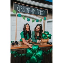 St. Patrick's Day Hair Clips Rhinestone Green Shamrock Hairpins Funny Irish Lucky Clover Hair Barrettes for Women Girls Styling Hair Accessory Party Gifts