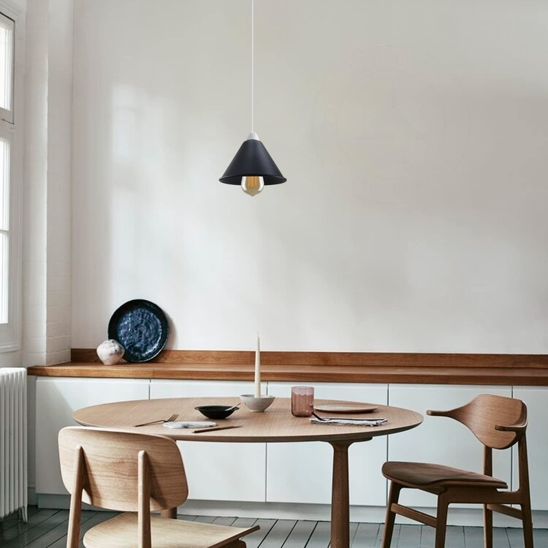 Modern Industrial Metal Ceiling Light Shad Easy Fit Pendant Lamp