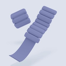 Bala Bangles Wrist & Ankle Weights for Women & Men (Lilac) - 2 Pound Adjustable Silicone Weighted Bracelet Set for Gym, Yoga, Pilates, Cardio & Strength Training - Wearable Arm & Leg Workout Weights