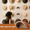 yunmanqiji Cowboy Hat Rack for Wall,2 Pack Wooden Hat Holder,with