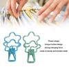 100 Pcs Binder Clips Hollow Cute Flower Shape Sturdy Metal