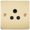Knightsbridge FP5ABB FPAV5ABB Flat Plate 5A Unswitched Socket-Brushed Brass with