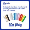 Brother Genuine P-Touch TZe Black Print on Red Label Tape
