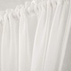 ele ELEOPTION French Door Curtain, Simple Style, Pure White Chiffon