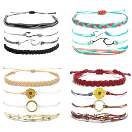 Pulseras de cuerda larga tiantian para adolescentes, niñas, pulseras de amistad, regalos para niñas, regalos de moda, pulsera de 16 años, pulsera para mujer, pulseras de playa, Ajustable, Latón, Sin