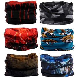 KINREE 6PCS Outdoor Magic Scarf, Elastic Headbands, Headscarves, Headwear, Mask (Power)