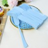 joy akkess 150 Pack Blue Plastic Silverware, Light Blue Plastic