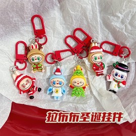 Cartoon Christmas Keyholder Backpack Charm - Cute Student & Twins Gift Free Size / Christmas Tree - Little Calaboo Christmas 10ea