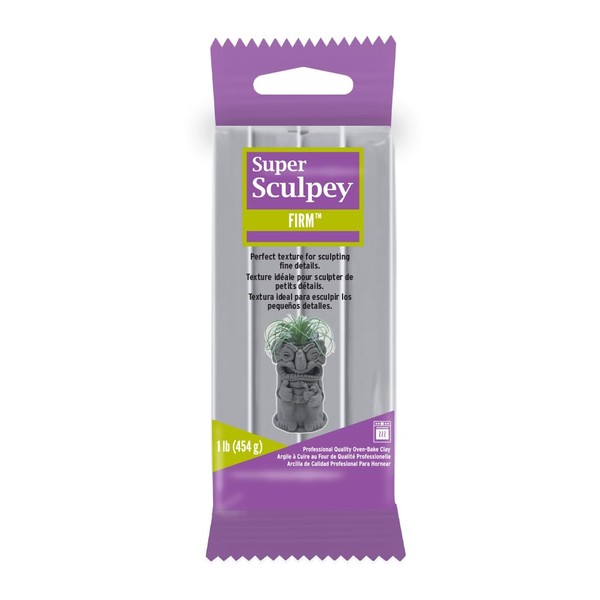 454g Super Sculpey Firm Gray - Sculpting Modeling Polymer Clay, Oven Bake Clay, Advanced sculptors, Artists, Model Makers Movie Studios