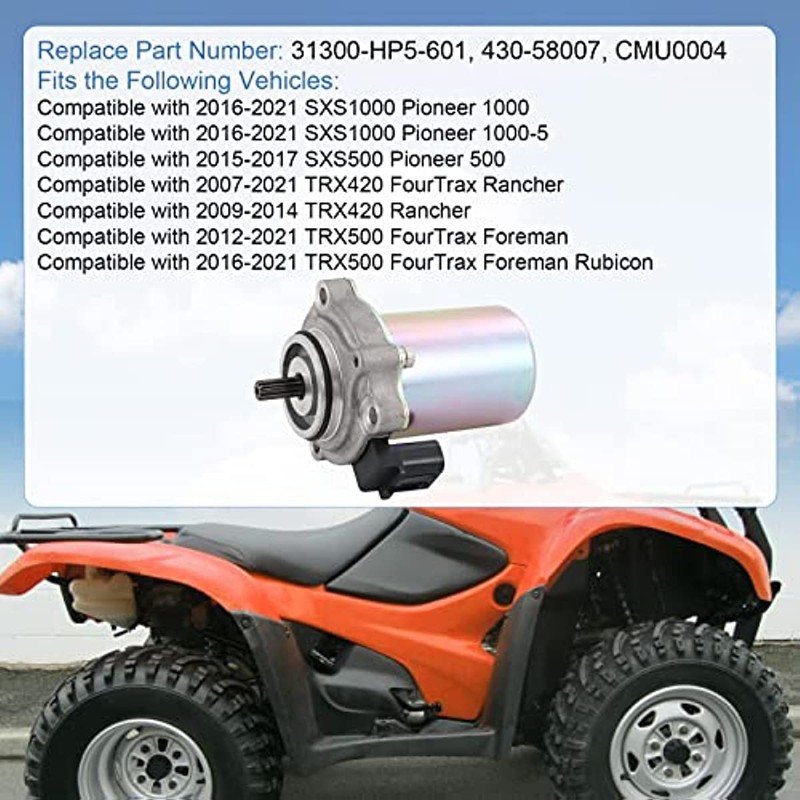 Jetunit Power Shift Control Motor Compatible with 2007-2021 Honda TRX420