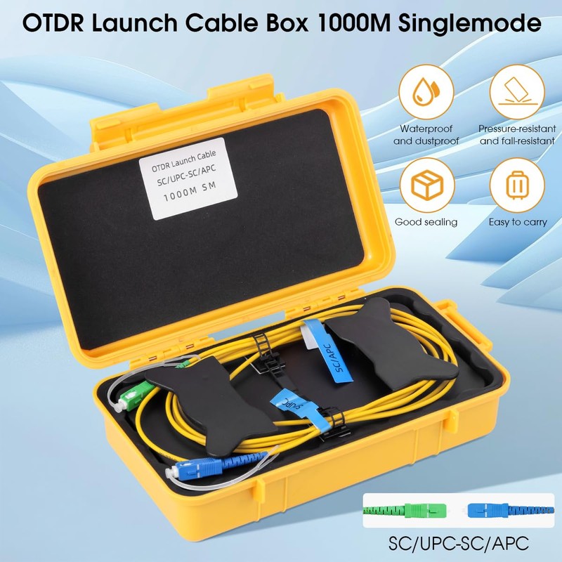 OTDR Launch Cable Box SC/UPC to SCAPC Single Mode 1000