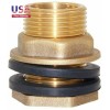 sashow 1-1/2" Female 2" Male Soild Brass Water Tank Connector