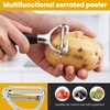 2 In 1 Julienne Peeler, Stainless Steel Vegetable Peeler with