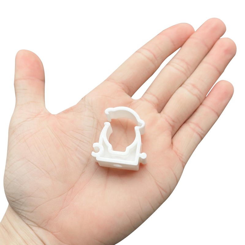 20 PCS White Plastic Water Pipe Clamps,Snap-On Single Tube Clips