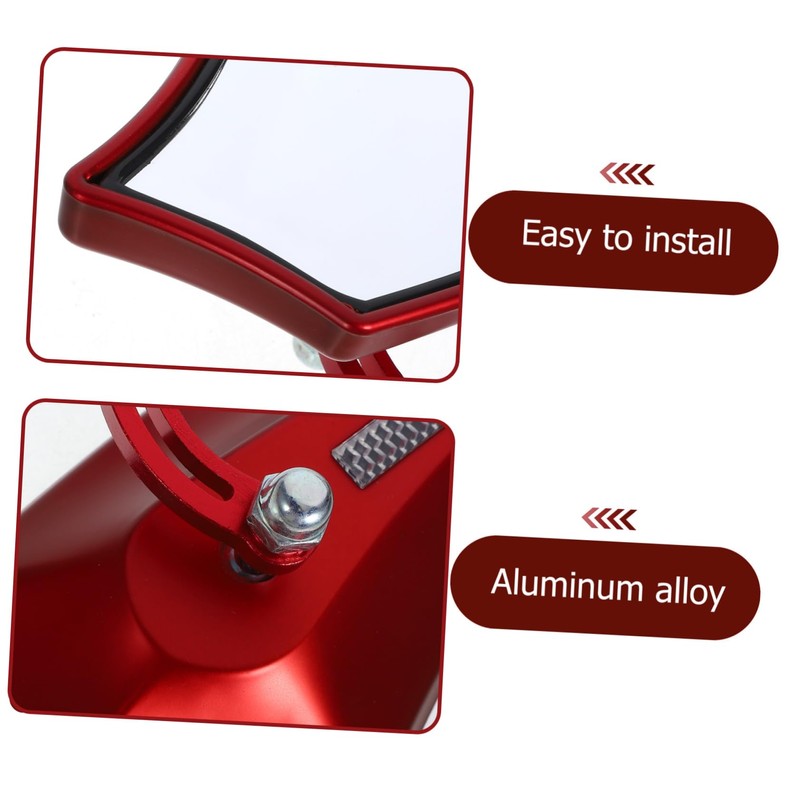 BUGUUYO 1set Motorcycle Rearview Mirrors High Definition Safety Mirrors for