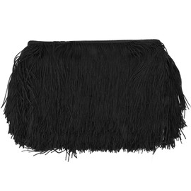 Table Cloths Long HandCut Soft Charming Tassel Table Cloths for Home Festival Party Decoration DIY Craft(Black )