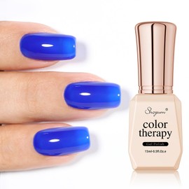 SHOYUM Royal Blue Gel Nail Polish, 15ml Sapphire Blue Gel Polish Color Soak off UV LED Spring Summer Royal Blue Nail Polish Art Design DIY Salon Manicure Holiday Gift for Women Girls