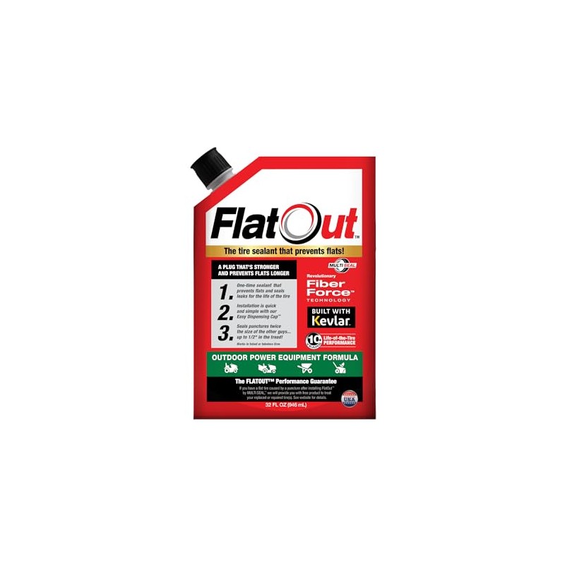 FlatOut Tire Sealant - Prevent Flat Tires with Kevlar Protection