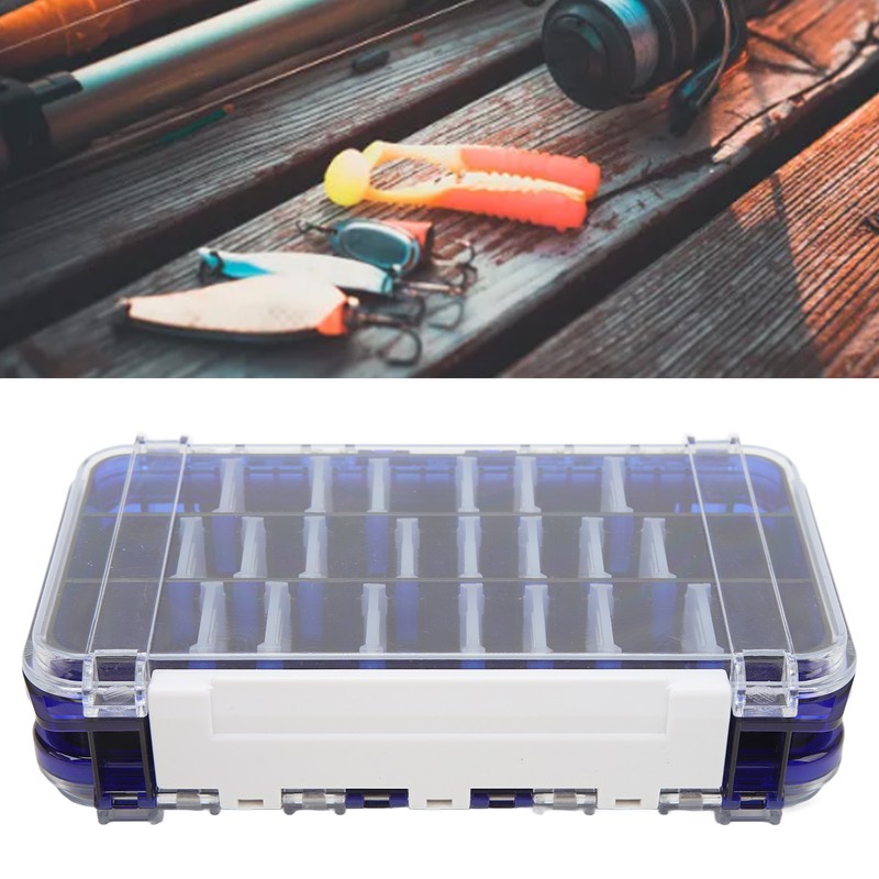 Fishing Lure Box Double Sided Detachable Transparent Waterproof Multi Purpose