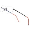 FONEX Titanium Glasses Frame Men,Rimless Square Eyeglasses Frameless Myopia Optical
