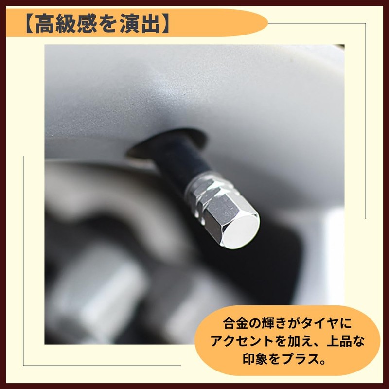 ideamall Valve Caps Tire Air Valve Car Aluminum Alloy Hexagon