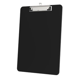 Macroclo Plastic Clipboards, Black Clip Board 8.5x11 for Classroom, Students, Kid, Woman, A4 Clipboard Size 9" x 12.5" with Low Profile Clip, Office & School Supply.