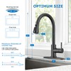 Arofa Matte Black Kitchen Faucet, Kitchen Sink Faucet with Pull