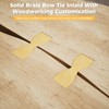 2PCS Solid Brass Bow Tie Brass Patchwork Block, 3.9x1.5 inch