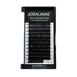 JOSALINAS Eyelash Extension 0.07MM Thickness J Curl 8-15MM Mix Black Individual Volume Lashes (0.07J (8-15mm))