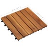 TREATLIFE HOME 10 pcs Acacia Hardwood Decking Tiles 11.8"x11.8" Vertical