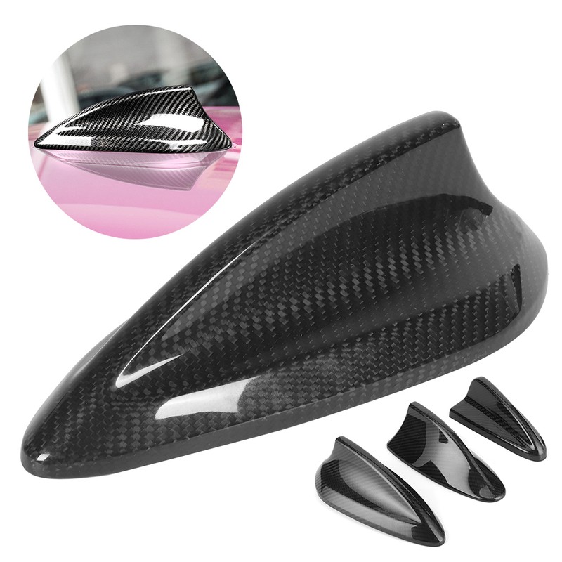 Universal Dry Carbon Fiber Shark Fin Antenna Cover Fit for