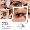 Fancii 20x Magnifying Makeup Mirror with LED Lights, Rechargeable, High