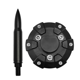 Tri-Aroute Short Antenna Cover For Jeep Wrangler JK JL TJ JT Car FM Stereo Radio Signal Car Roof Antenna Bullet ABS Aluminium Bullet