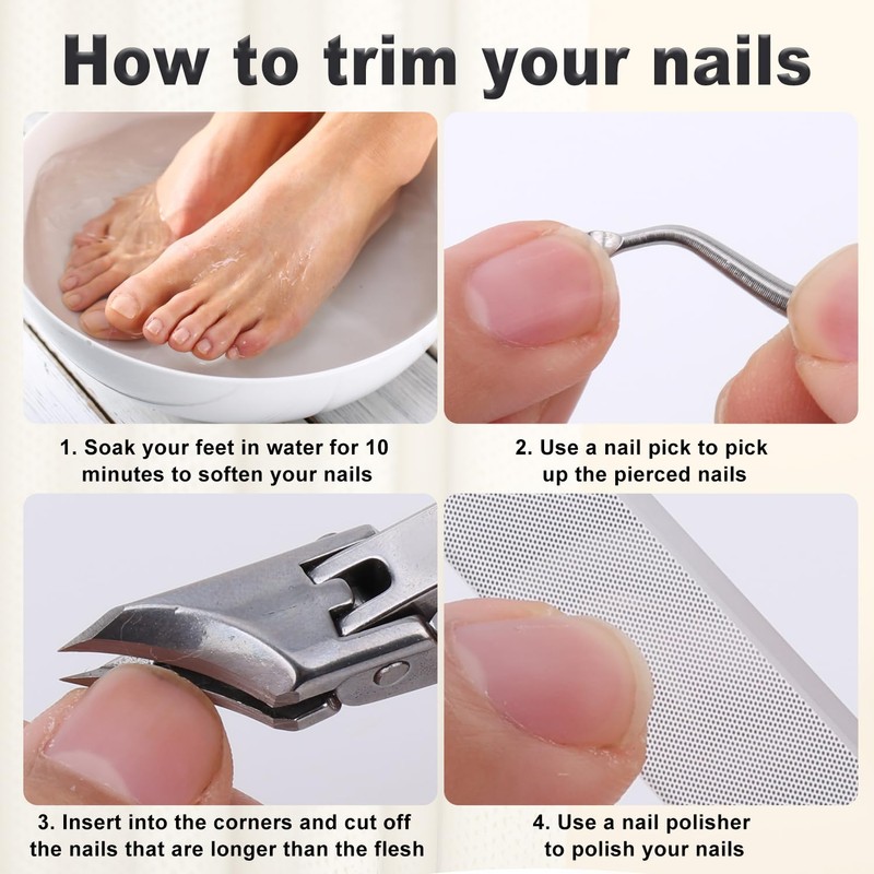 Eagle Beak Beveled Nails Clippers, Stainless Steel Angled Nail Clipper