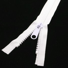 2PCS #10 Heavy Duty Zippers for Sewing Separating Plastic Zippers White Tape for Sleeping Bags, Boats, Canvas,Dog Beds, Covers, Tents (27 Inch, White) YIGUANXIN
