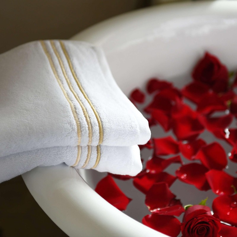 Villa Cotton 100% Turkish Cotton Embroidered Towel - Soft Five-Star