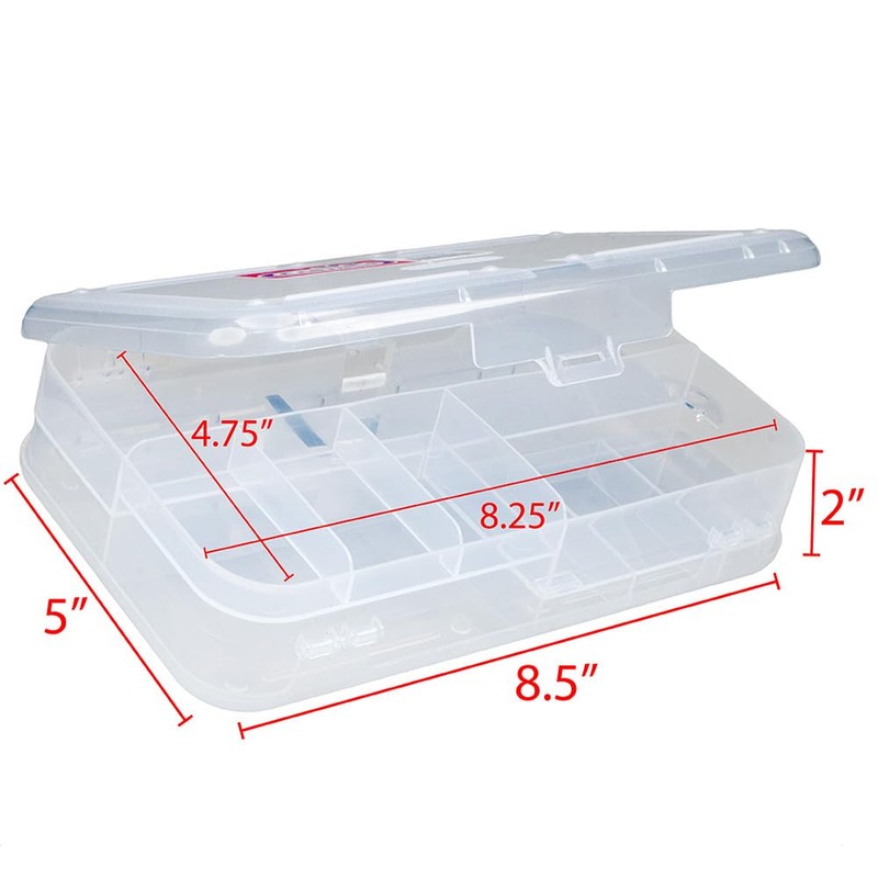 Craft County | Transparent Pencil Box | Double Sided Utility