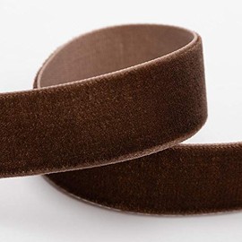 Velvet Ribbon 16mm x 10M - Dark Brown