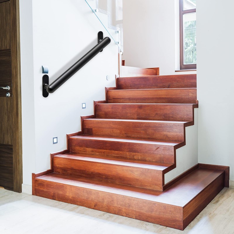 Dolibest 36 Inch Wall Mount Metal Handrail, Staircase Step Handrail,