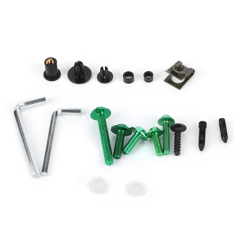 Universal Motorcycle Fasteners Kit Fairing Bolt Box Clamping Screws Nuts