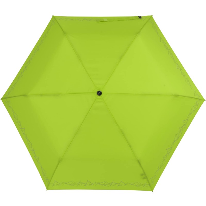 Knirps children's compact umbrella with reflective trim., lime